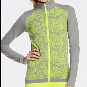 Fabletics Nanette Zip Up Athletic Workout Jacket Neon
